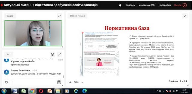Актуальні питання підготовки здобувачів освіти закладів професійної (професійно-технічної) освіти до складання ЗНО у 2022 році